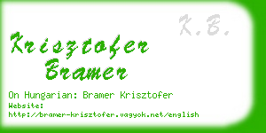 krisztofer bramer business card